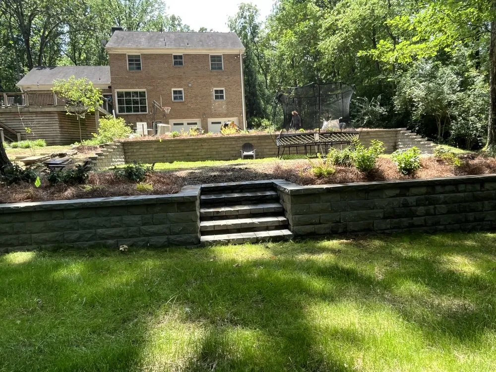 Custom landscape installation in Murfreesboro, TN by Diamond Landscaping