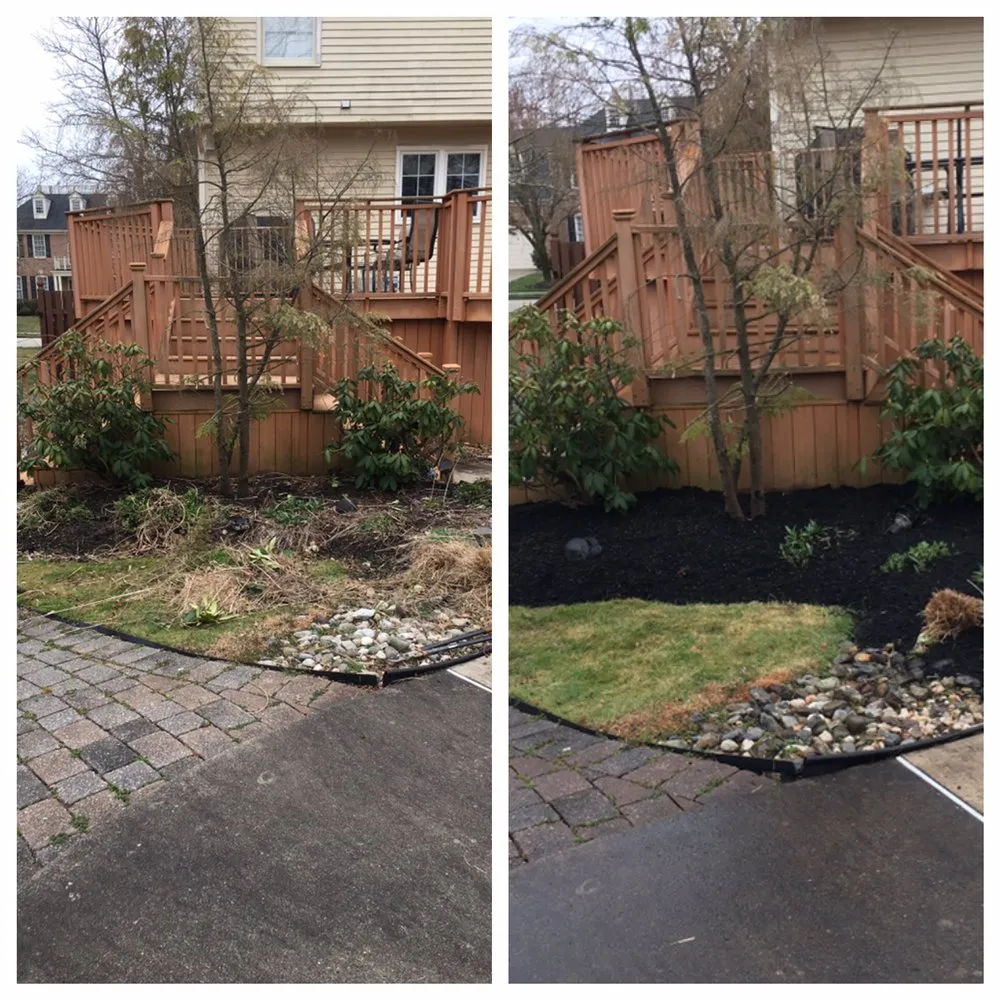 Professional yard cleanup service for year-round maintenance in Mount Laurel, NJ by Diamond Lawncare