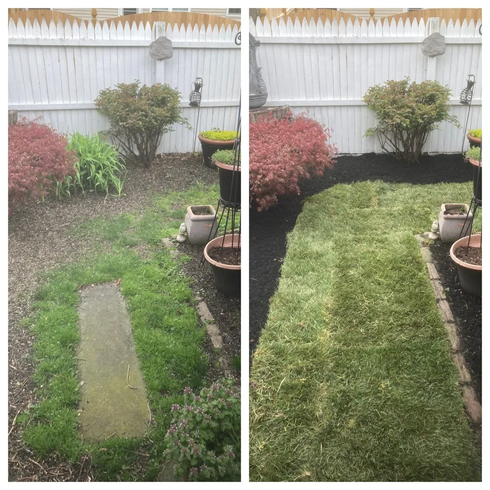 Custom outdoor landscaping in Mount Laurel, NJ by Diamond Lawncare