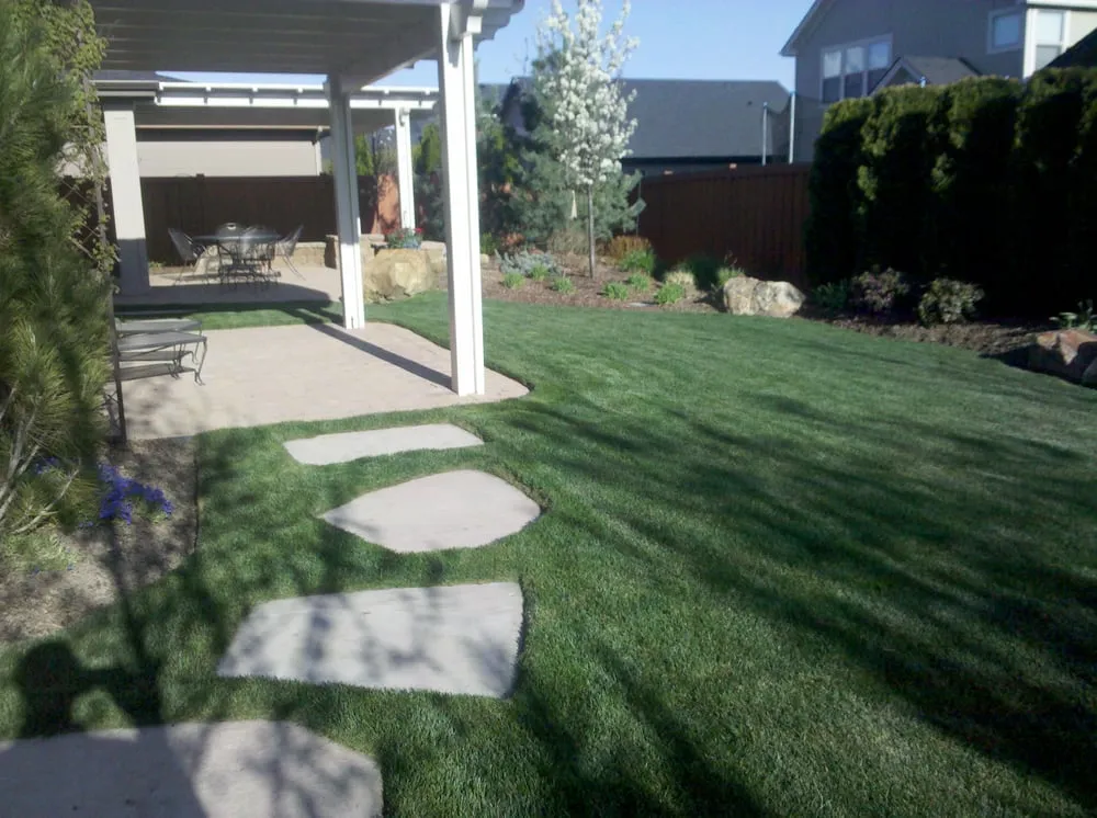 Custom residential landscaping with custom design across Meridian, ID - Diamond Lawns