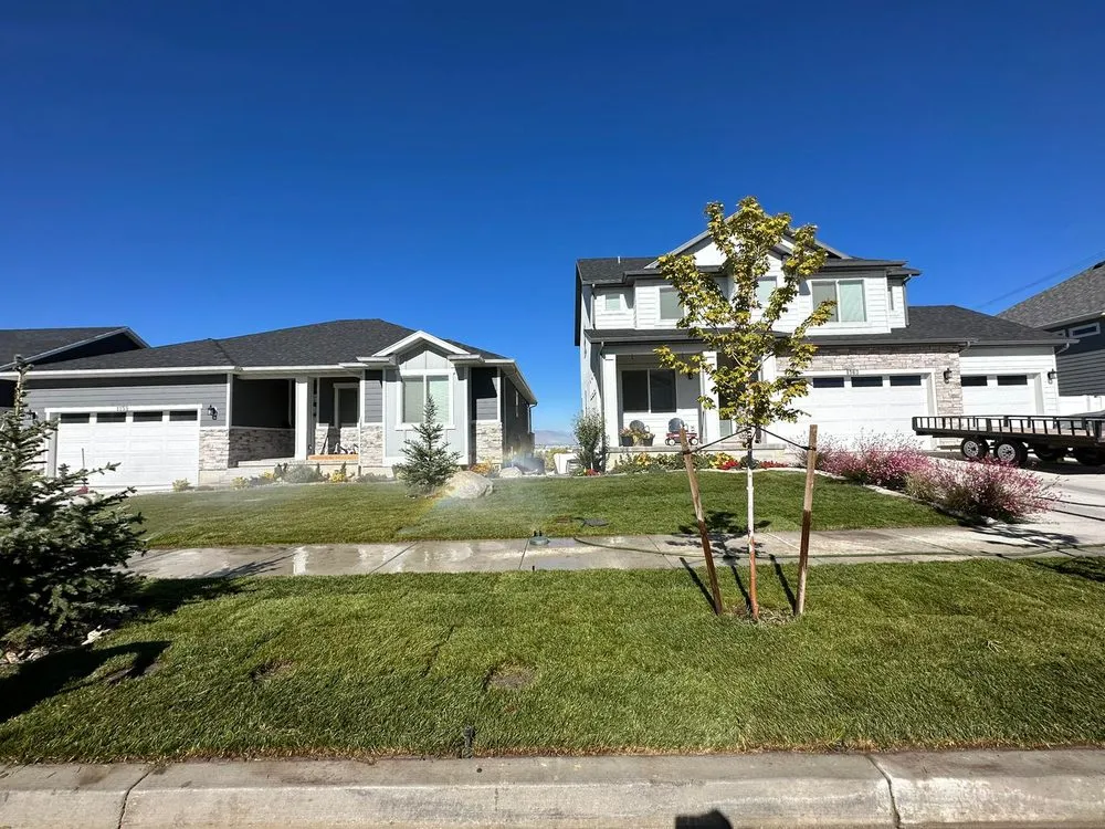 Professional lawn mowing service with custom design across American Fork, UT - Diamond Property Services