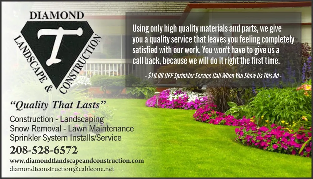 Professional outdoor landscaping for residential properties in Idaho Falls, ID by Diamond T Landscape & Construction