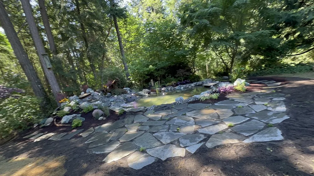 Custom garden landscaping for residential properties in Olympia, WA by Diamond Touch Landscape & Construction