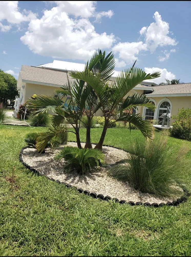 Custom landscape installation in Bradenton, FL by Diamonds Lawn Care Service