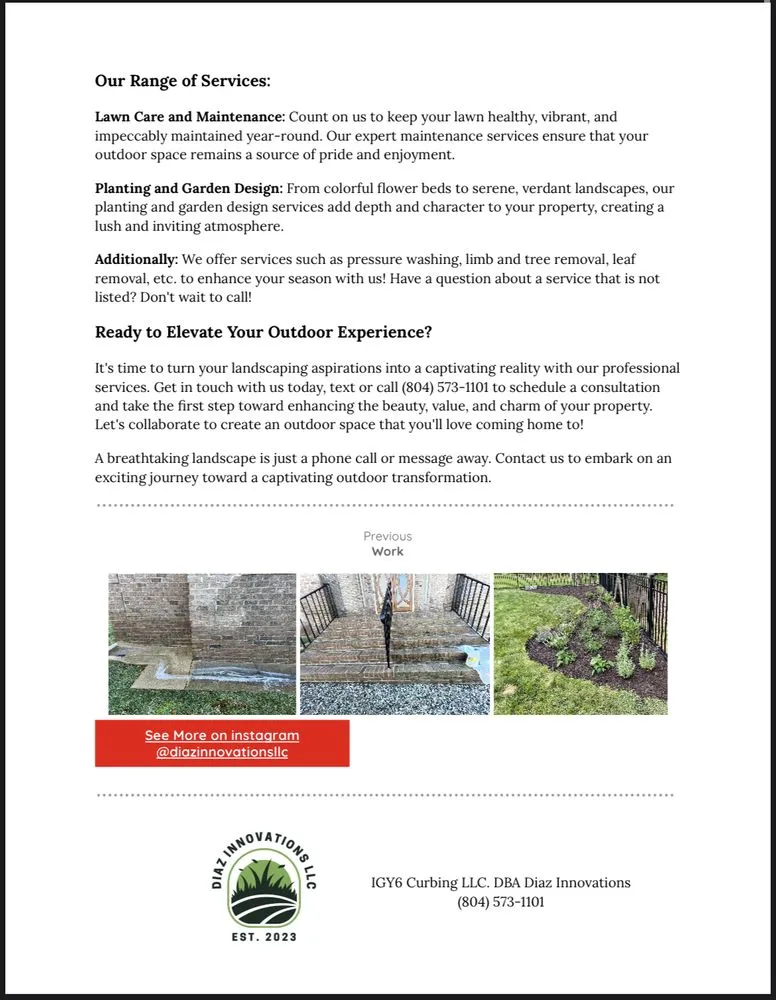 Affordable outdoor landscaping in Midlothian, VA - Diaz Innovations