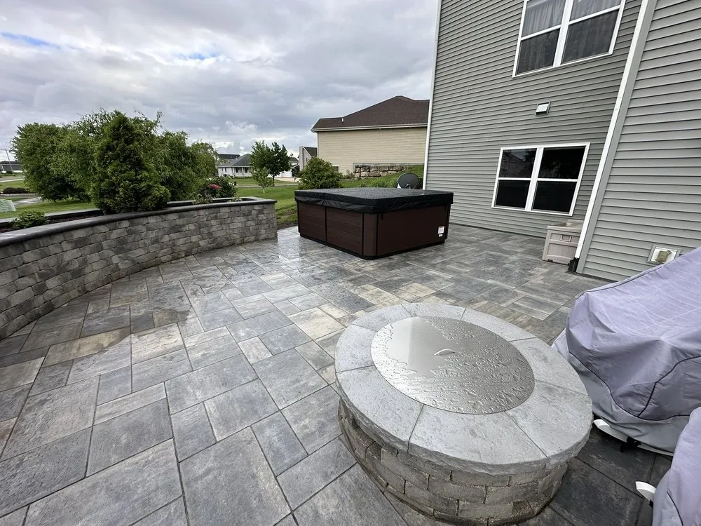 Local lawn mowing service with custom design in Madison, WI by Diaz Landscape Construction