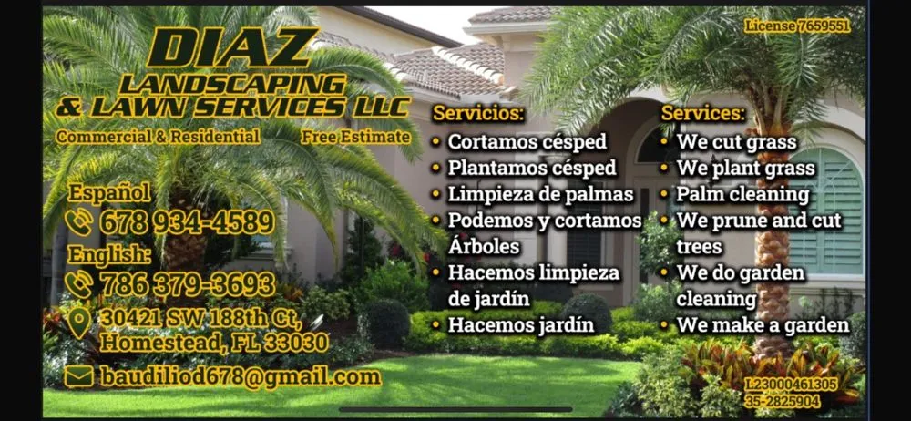 Top-rated yard cleanup service near you across Homestead, FL - Diaz Landscaping & Lawn Services