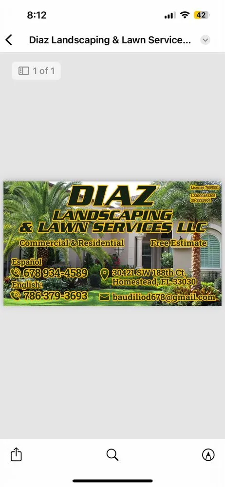 Top-rated yard cleanup service experts serving Homestead, FL - Diaz Landscaping & Lawn Services