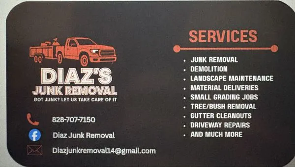 Diaz’s Junk Removal Logo
