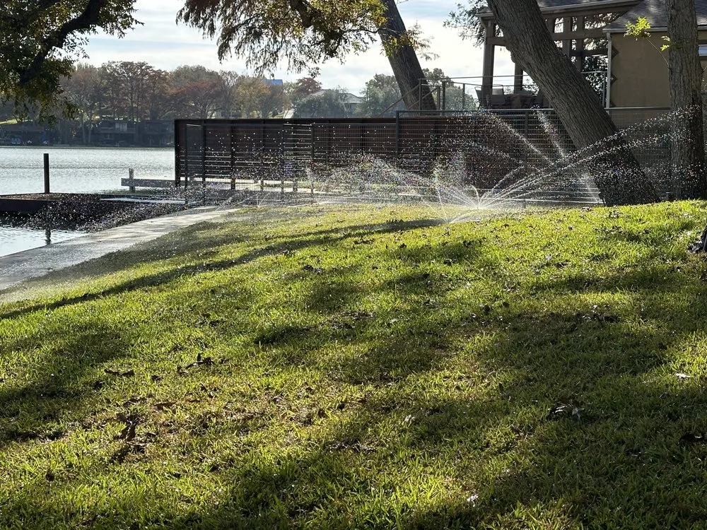 Custom landscape installation for homes in San Antonio, TX by Dickinson Sprinkler & Lawn Seeding