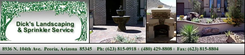 Professional yard maintenance with custom design across Peoria, AZ - Dicks Landscaping and Sprinkler Service