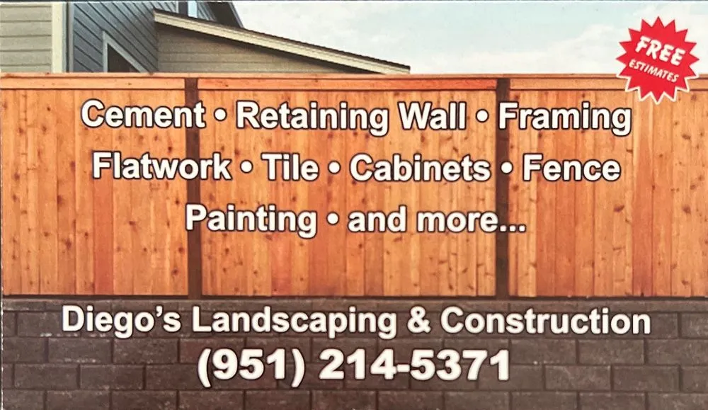 Top-rated landscaping services with custom design across Hemet, CA - Diego’s Landscaping & Construction