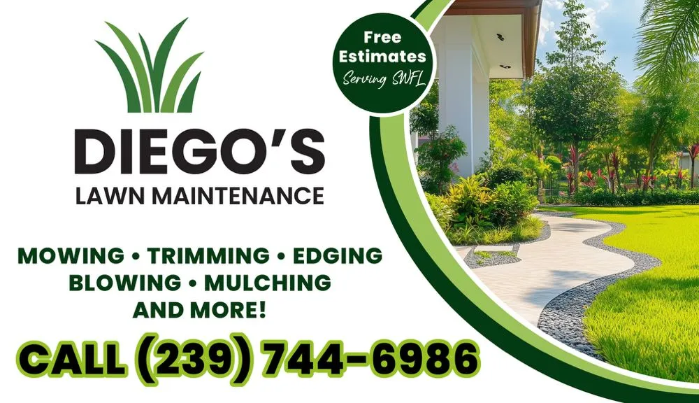Custom lawn mowing service in Tice, FL by Diego’s Lawn Maintenance