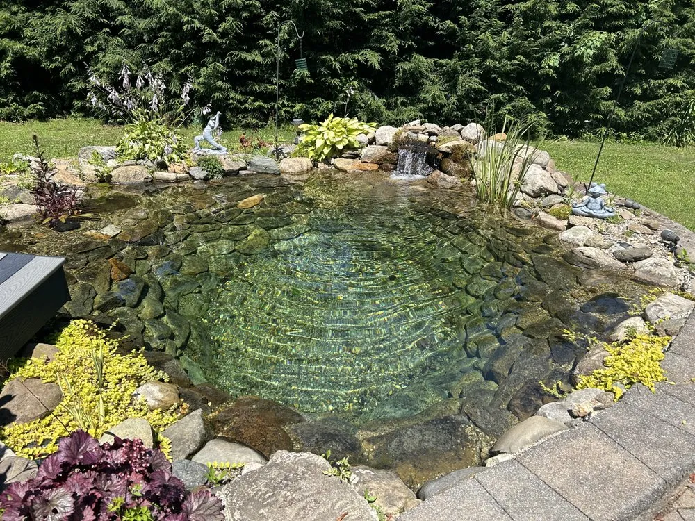 Professional landscape design for year-round maintenance in Nantucket, MA by Dietter's Water Gardens