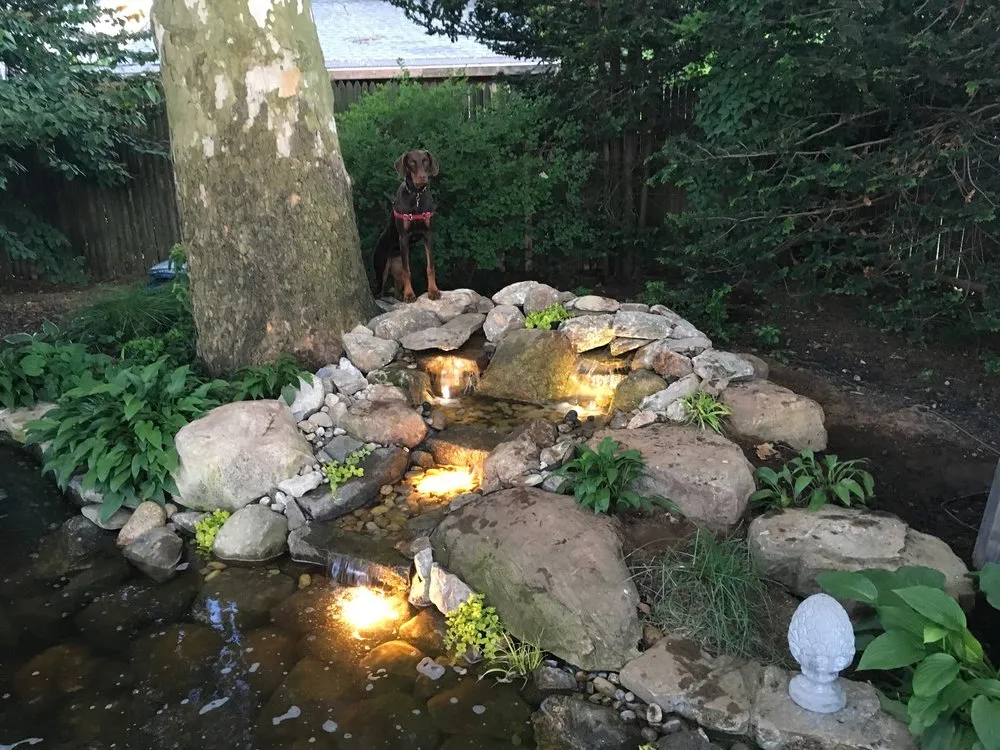 Custom outdoor landscaping for beautiful yards in Nantucket, MA by Dietter's Water Gardens