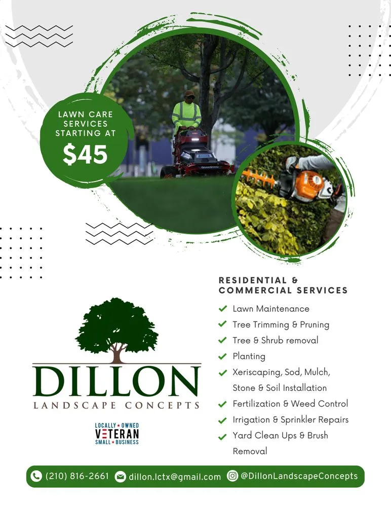 Reliable lawn care service in San Antonio, TX - Dillon Landscape Concepts