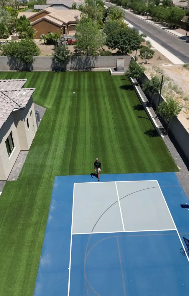 Affordable outdoor landscaping in Queen Creek, AZ by Dino Turf Cleaning