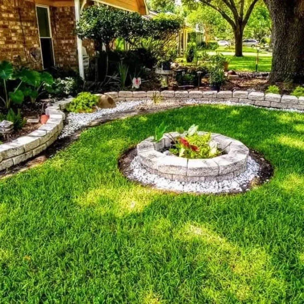 Professional outdoor landscaping with custom design across Houston, TX - Dirt and Dust Busters
