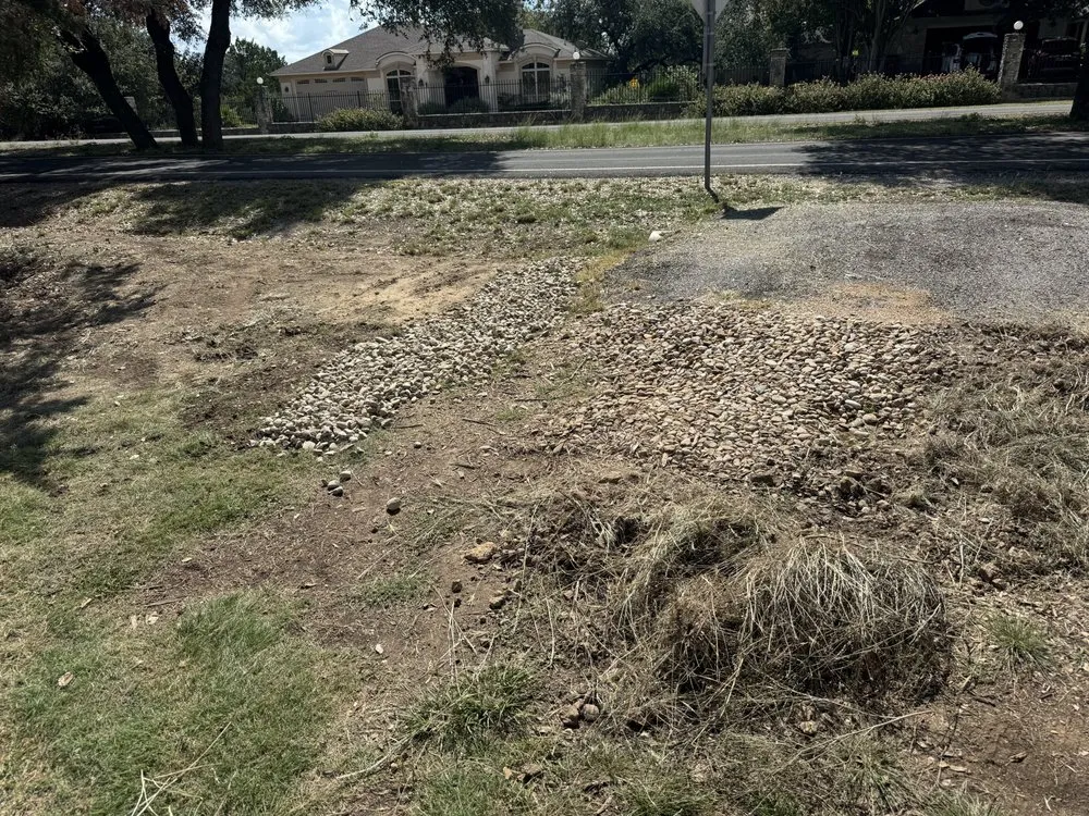 Local yard cleanup service with custom design across Lago Vista, TX - Dirt and Loader Services