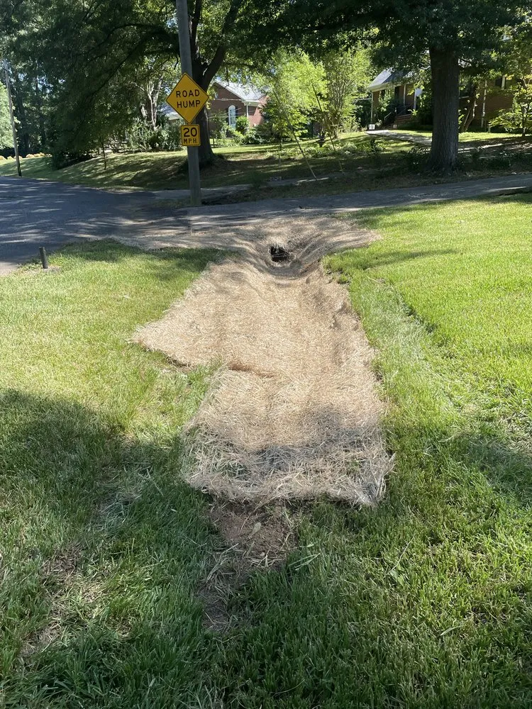 Local garden landscaping with custom design in Stanley, NC by Dirt Done Right Excavating