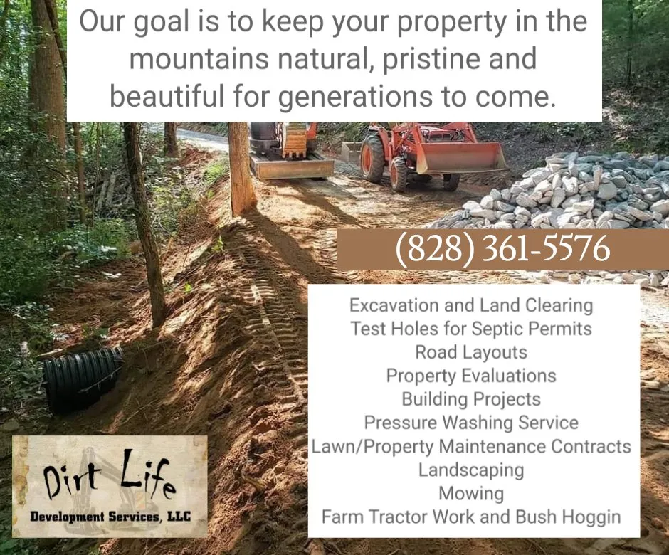 Local landscape installation experts serving Murphy, NC - Dirt Life Development Services
