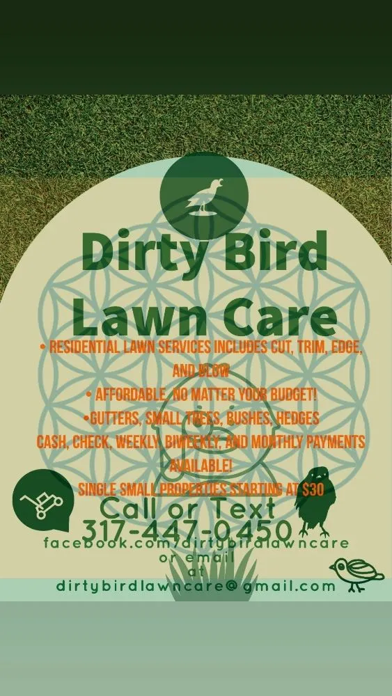 Top-rated lawn mowing service in Indianapolis, IN by Dirty Bird Lawn Care