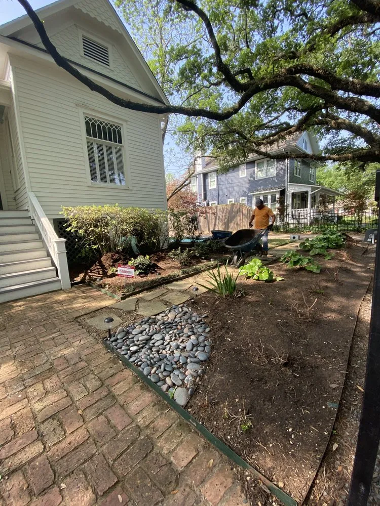 Local lawn mowing service for year-round maintenance in Houston, TX by Dirty Dirt Multiservices