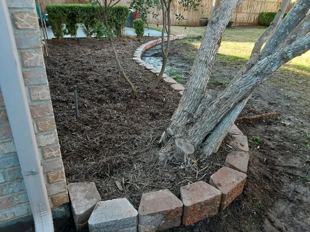 Custom landscape installation in Fort Worth, TX - Divine Grace Landscaping