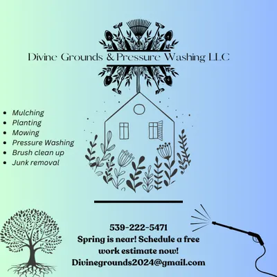 Divine Grounds and Pressure Washing Logo