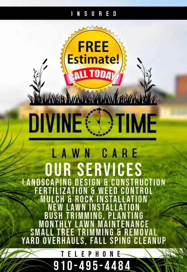 Local yard maintenance for beautiful yards across Fayetteville, NC - Divine Time LawnCare