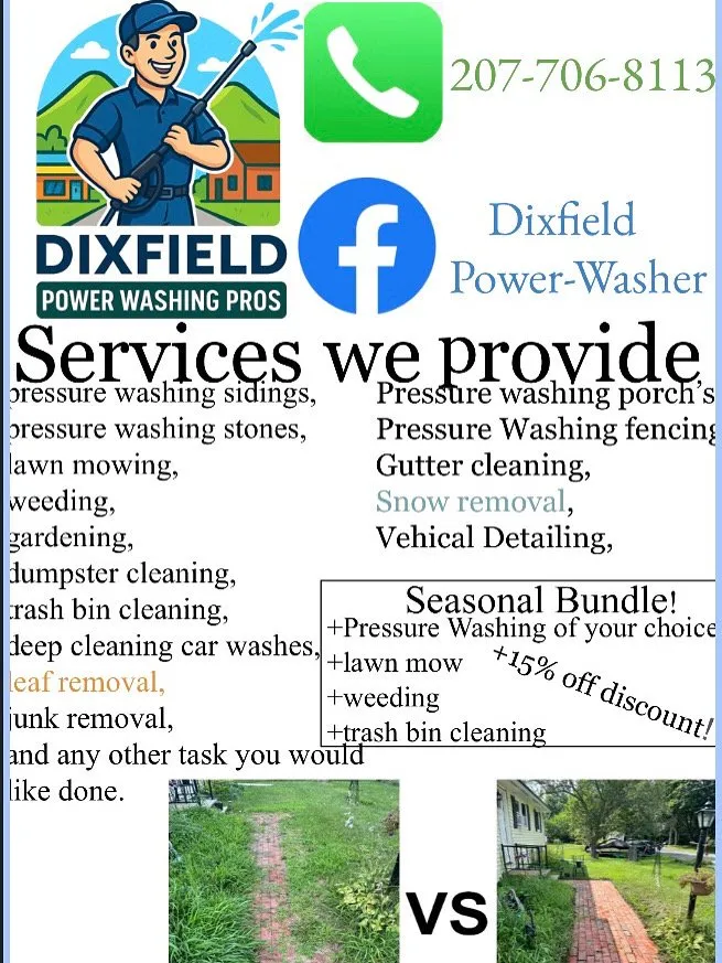 Local lawn mowing service in Dixfield, ME by Dixfield Pressure Washing