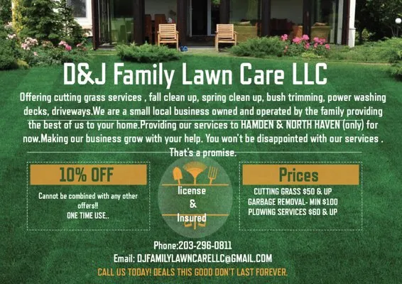 D&J Family Lawn Care Logo