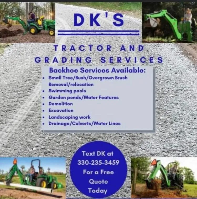 Expert landscaping services near you in Akron, OH by DK’s Tractor and Grading Services