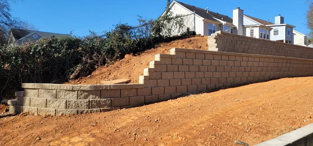 Affordable landscape installation with custom design in Marietta, GA by DM Landscaping and Design