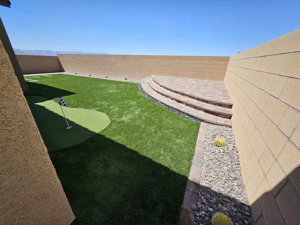 Expert lawn mowing service for outdoor upgrades across Las Vegas, NV - DM Luxury Landscape & Maintenance