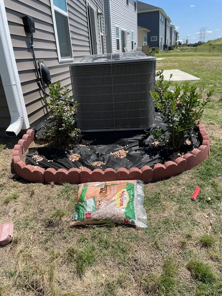 Custom landscape installation in Kannapolis, NC by DMP Services