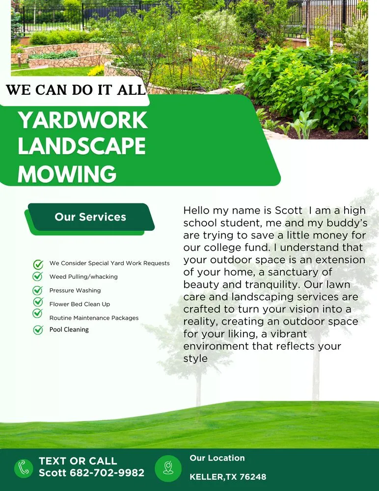 Custom yard maintenance for residential properties in Keller, TX by Do It All Lawn Care