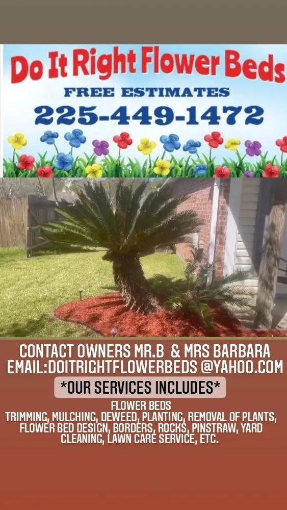 Trusted yard cleanup service for homes across Baton Rouge, LA - Do It Right Flower Beds