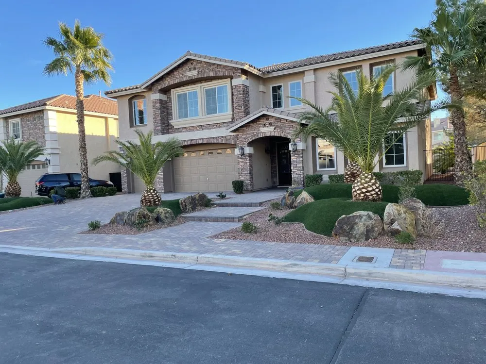 Custom landscape installation for outdoor upgrades in Las Vegas, NV by Doctor Lawn Care
