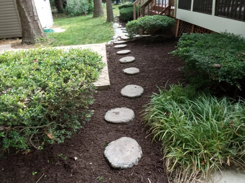 Custom outdoor landscaping in Delmar, MD by Doin' Moore Lawn Care