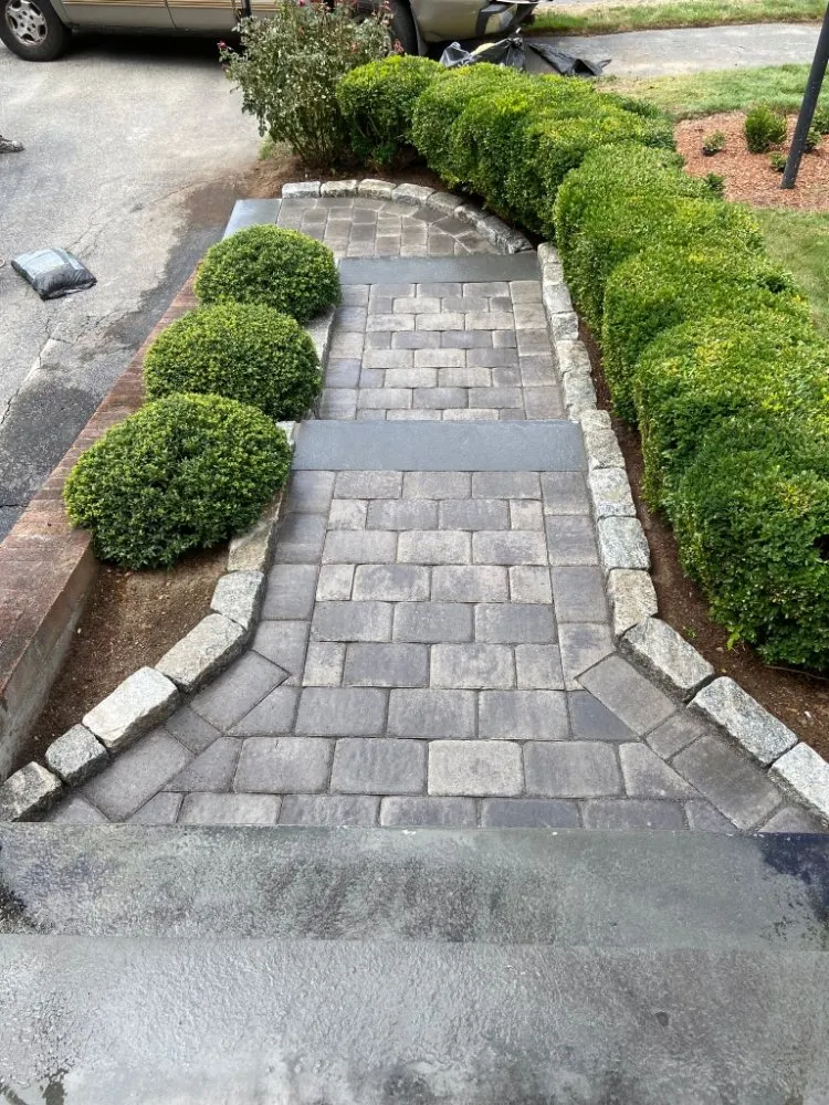 Professional garden landscaping for residential properties in Dracut, MA by Domark landscaping