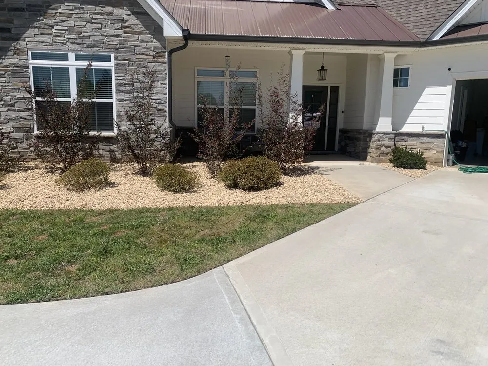 Expert lawn mowing service with custom design in East Point, GA by Dominguez Landscape Solutions