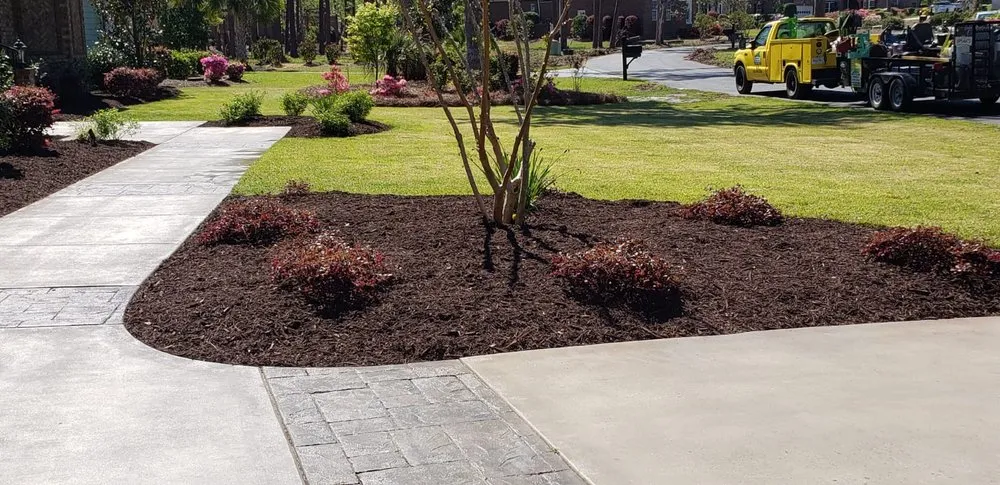 Affordable lawn mowing service for homes in Calabash, NC by Dominguez Lawn Care