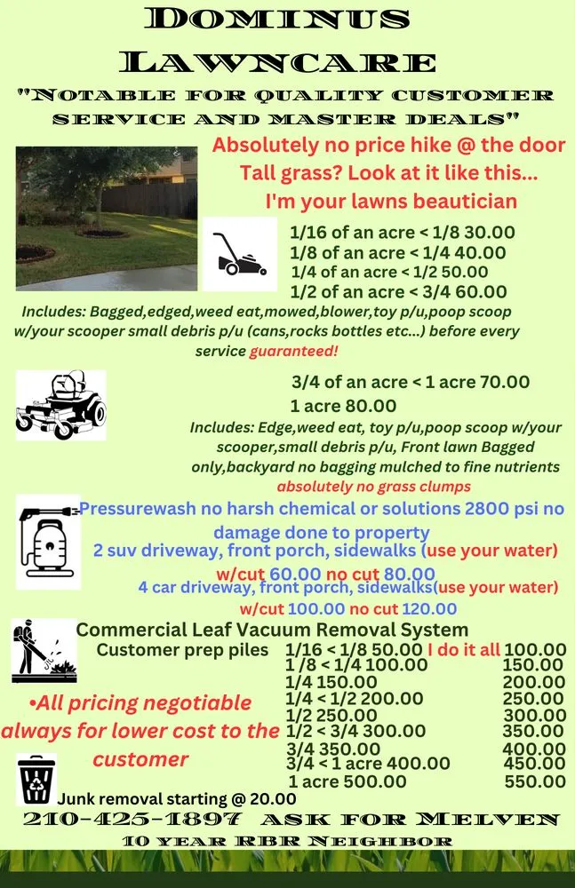 Affordable lawn care service for homes across San Antonio, TX - Dominus Lawncare by MB3