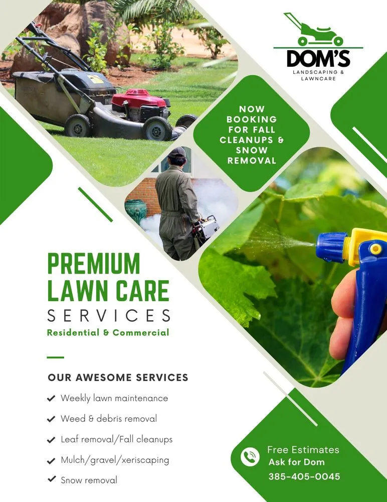 Custom yard maintenance experts serving SOUTH OGDEN, UT - Dom's Landscaping & Lawn Care