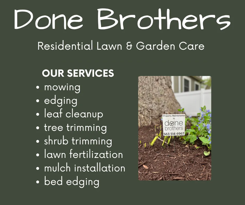 Trusted residential landscaping for residential properties in Davenport, IA by Done Brothers