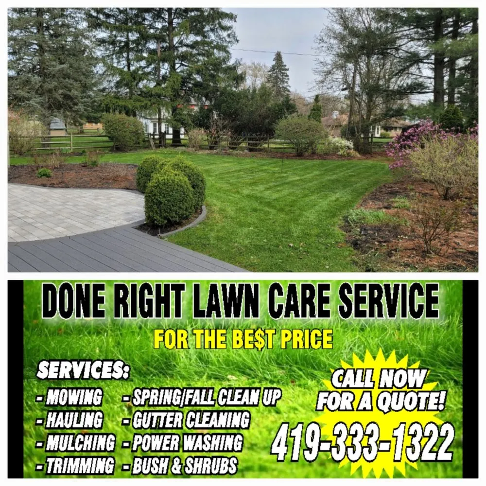 Reliable landscaping services experts serving Toledo, OH - Done Right Lawn Care