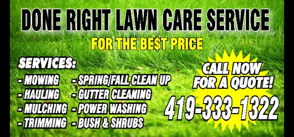 Reliable yard cleanup service experts serving Toledo, OH - Done Right Lawn Care