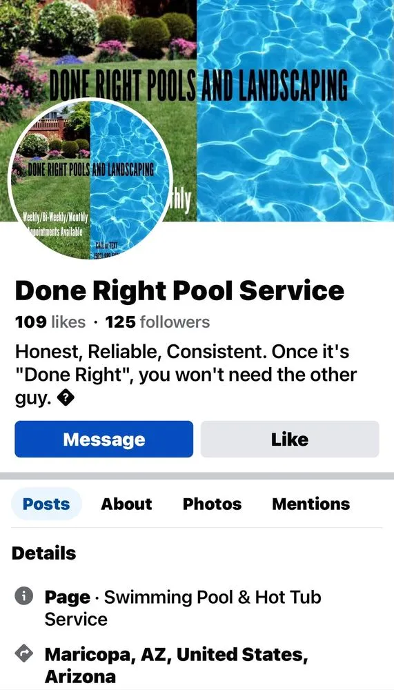 Reliable outdoor landscaping in Maricopa, AZ by Done Right Pool Service