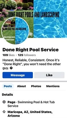 Done Right Pool Service Logo